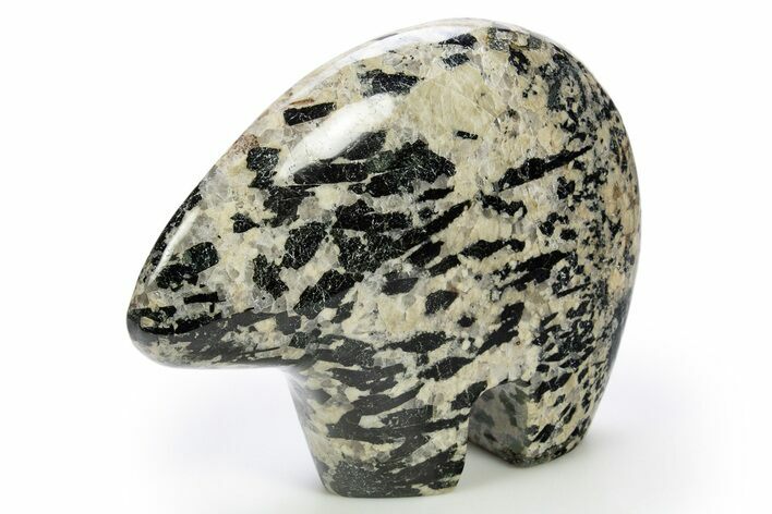 Carved Riebeckite Granite Bear - Alaska #311512